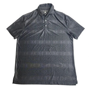 Hickey Freeman Golf Polo Gray Stretch Performance Preppy Size‎ Medium